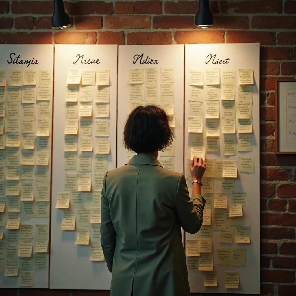 Diagram showing how ideas are mapped to prototype stages