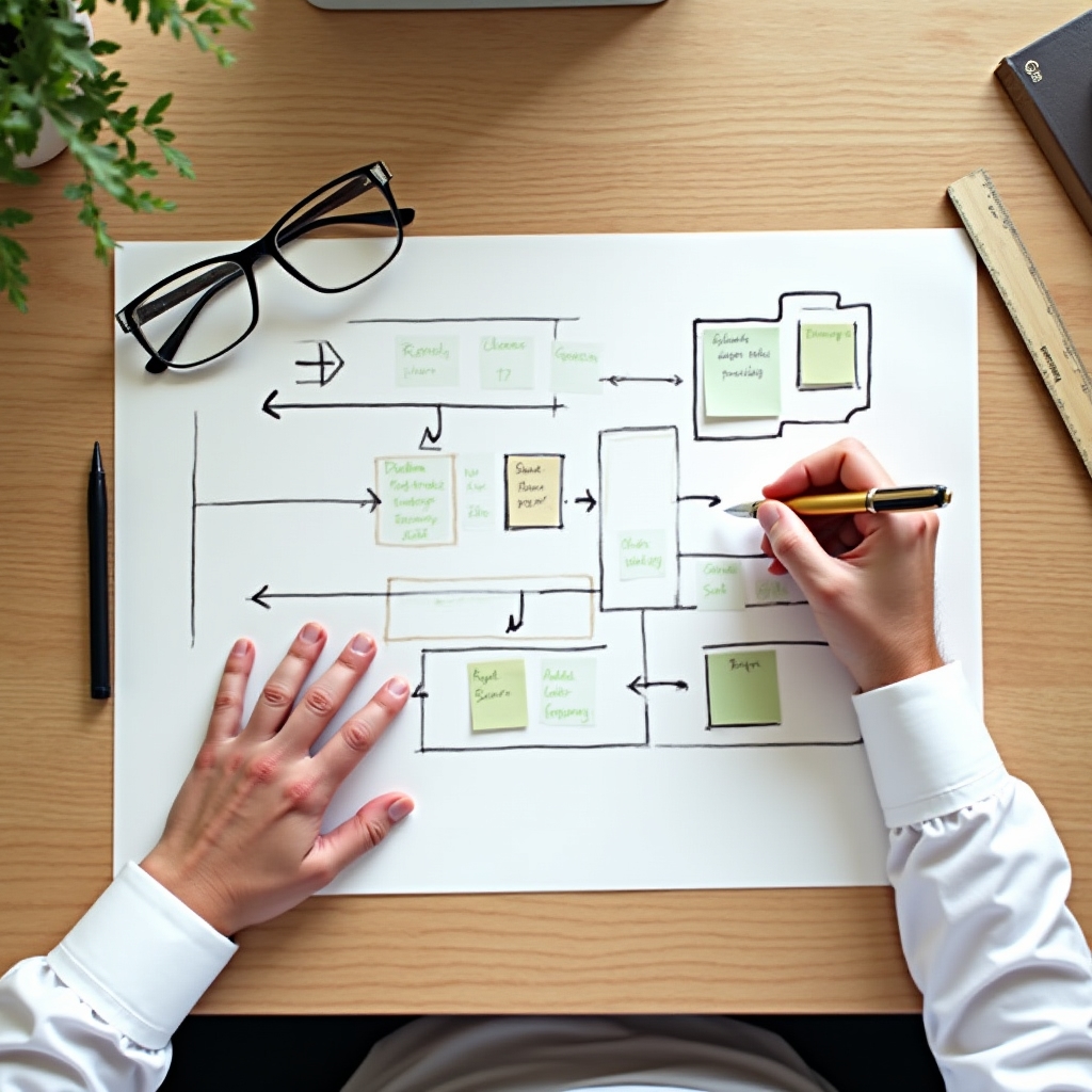 Visual diagram of innovation project stages in Lumube